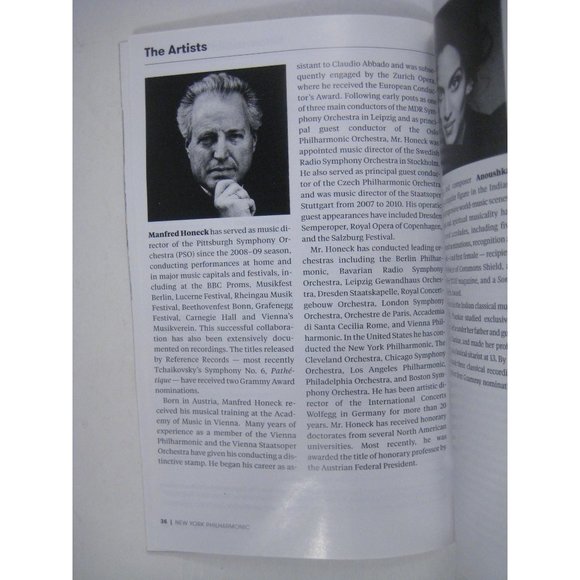 New York Philharmonic Stagebill 175th Season Novermber 2016 Lincoln Center - Picture 7 of 8